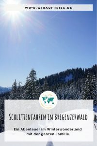 Schlitten fahren in der Alpenarena Hochhäderich im Bregenzerwald. Weitere Informationen unter www.wiraufreise.de