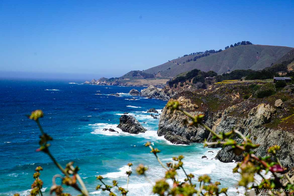 Der schönste Streckenabschnitt Kaliforniens - Big Sur am Pacific Coast Highway number 1