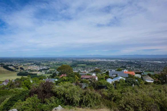 Ausblick über Christchurch Neuseeland