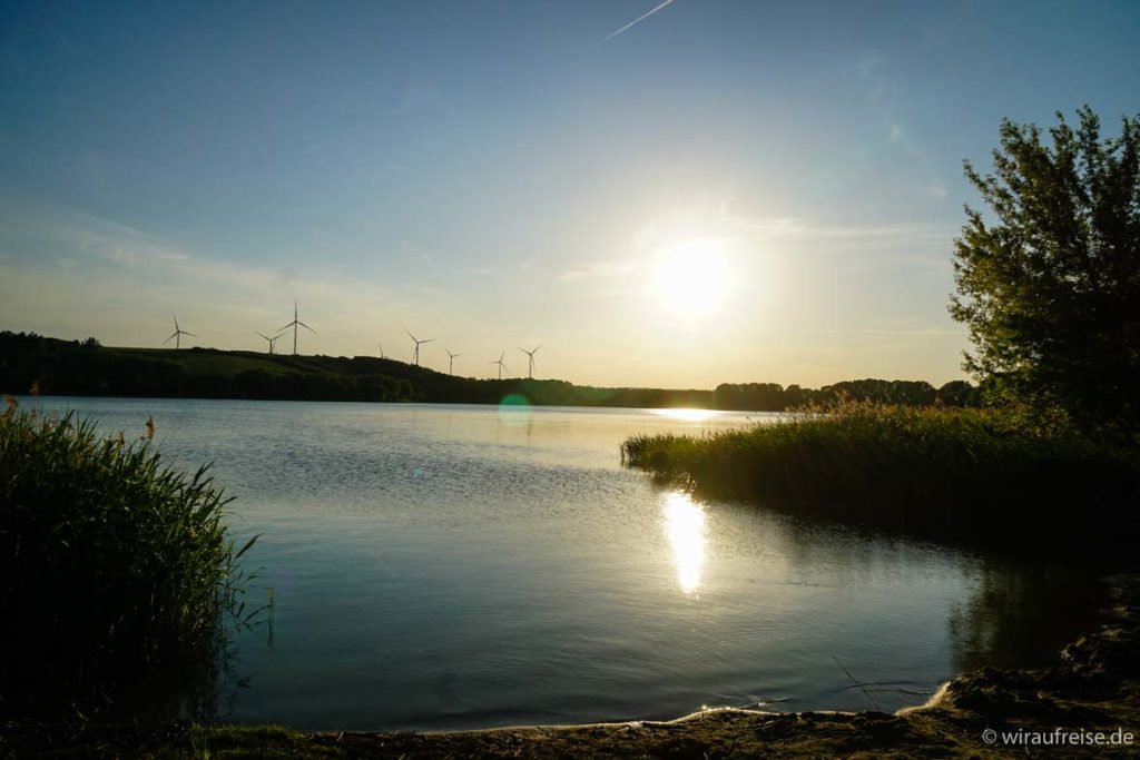 Stausee am Campingplatz in Wangenheim