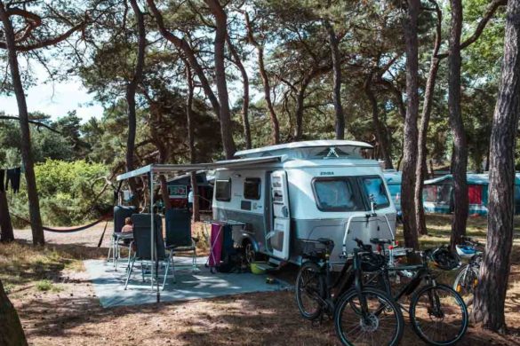 Unser Stellplatz auf dem Campingplatz Drewoldke auf Rügen